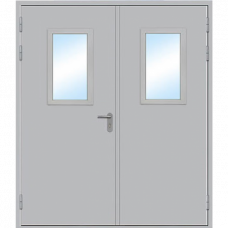 Дверь противопожарная ДПМ-2 О остекленная двупольная