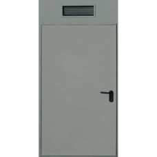 Огнеупорная одностворчатая металлическая дверь ДПФР-1-6 EI-60 с решеткой